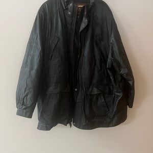 Big and Tall Global Identity GIII Leather Jacket Mens 4X Black VGCondition